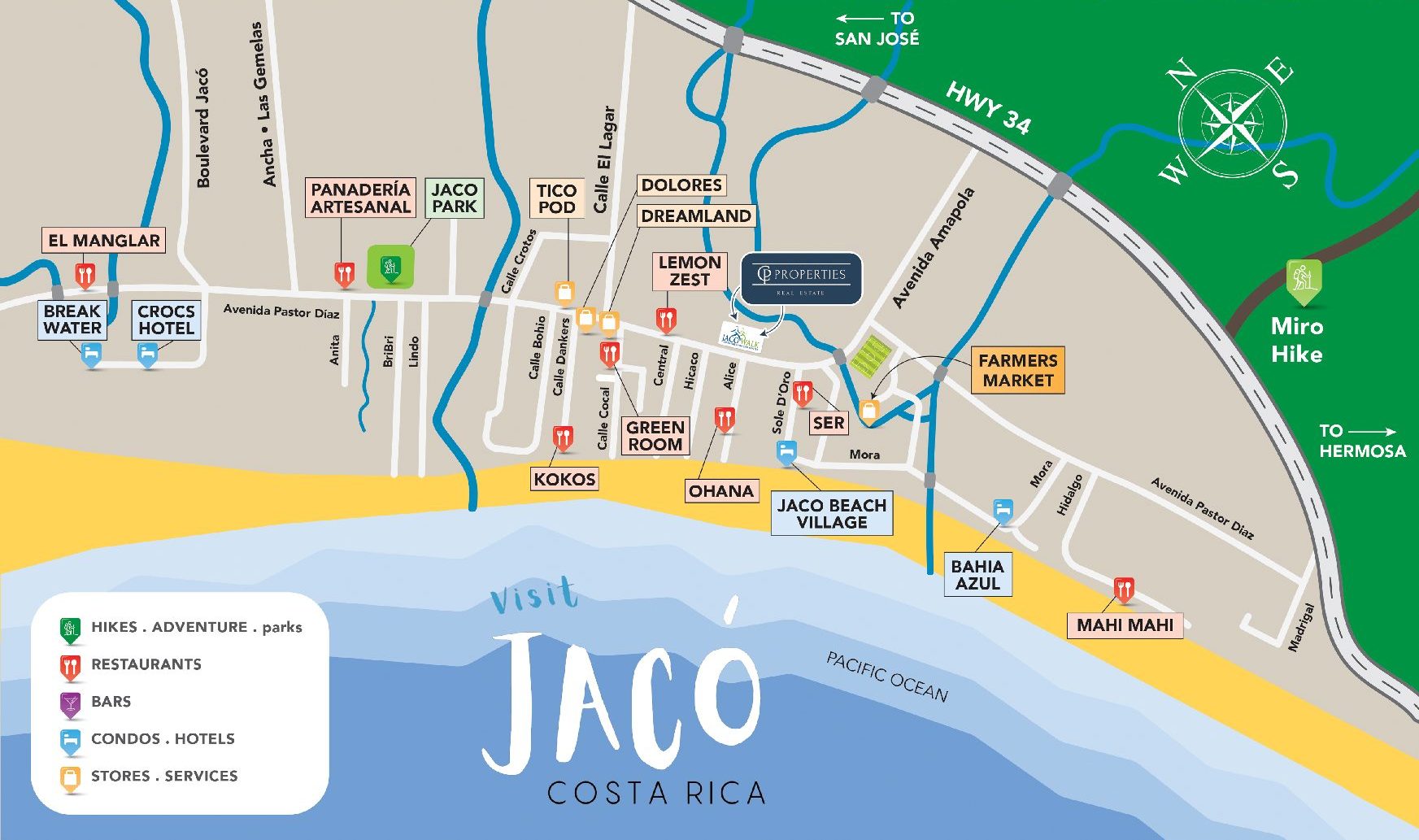 Jaco-map